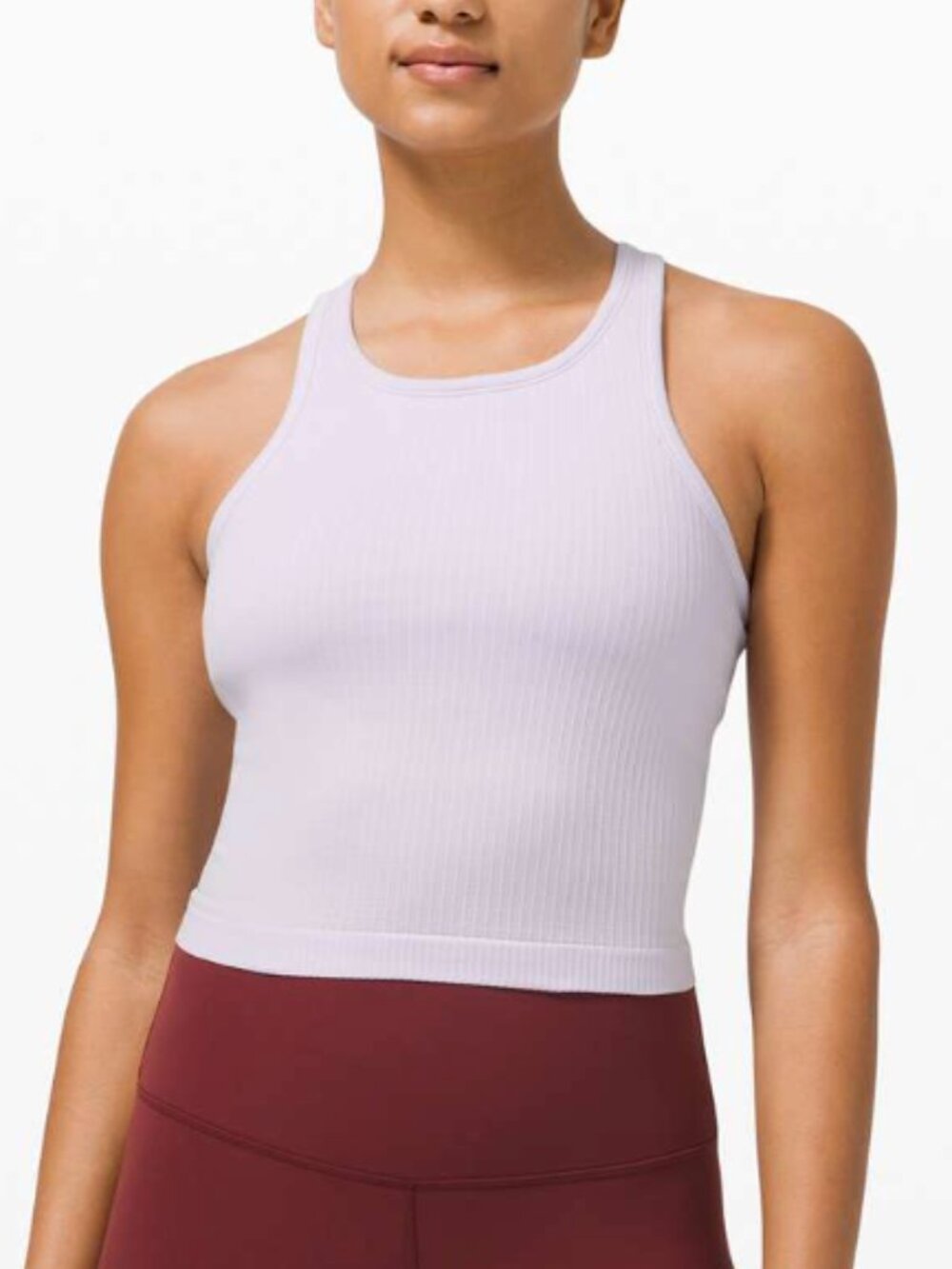 Lululemon Ebb To Street Racerback Crop Tank Top W1CJUS Lavender Dew - Size 6